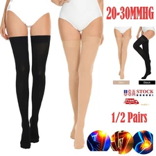 Thigh High Socks 20-30 mmgh Medical Extra Long Fashionable Stockings Over Knee