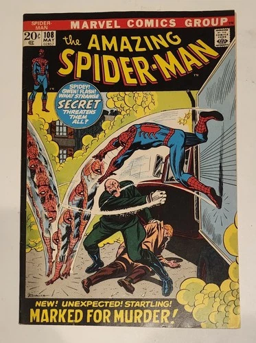 AMAZING SPIDER-MAN #108 JOHN ROMITA VF 8.0 WHITE 1972