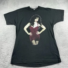 Vintage 90s Cher Love Hurts Tour Shirt Mens Medium Black Double Sided 1992