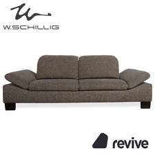Willi Schillig Stoff Zweisitzer Grau manuelle Funktion Sofa Couch