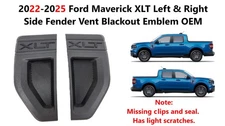2022-2025 Ford Maverick XLT Left & Right Side Fender Vent Blackout Emblem