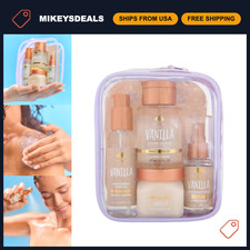 Vanilla Shower Gift Set for Women - Body Scrub, Lotion  Bath Essentials