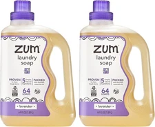 Indigo Wild Zum Clean Laundry Soap - Plant-Based Liquid 64 Fl Oz (Pack of 2) 
