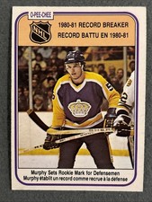 1981-82 O-Pee-Chee OPC #393 Larry Murphy Record Breaker - Los Angeles Kings