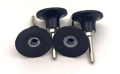 4 PCS ROLOC 2'' TYPE R HOLDER MANDRELS, 1/4'' SHANK FOR 3M & OTHER SANDING DISCS