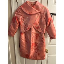 NWOT 2PC Coral & Gold 3/4 Sleeves Tahari ASL Dress & Jacket Size 6 - A Must See