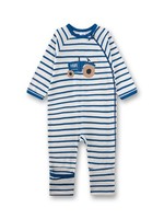 Sanetta Baby-Strampler Overall Blau, Baumwolle, Unisex