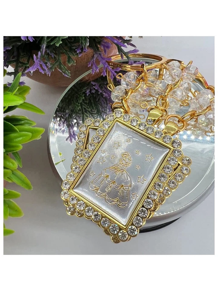 12 ШТ. Золотой Брелок Quinceanera Recuerdos de Sweet 15 Принцесса Вечеринка Услуга S... - Изображение 3 из 4