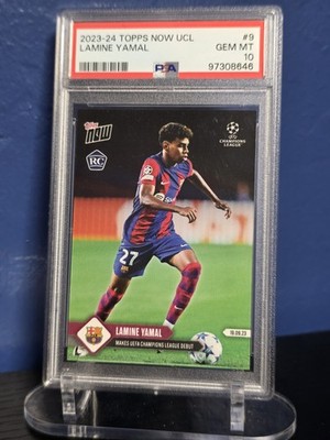 2023-24 Topps NOW UCL #9 Lamine Yamal PSA 10 Gem Mint | eBay