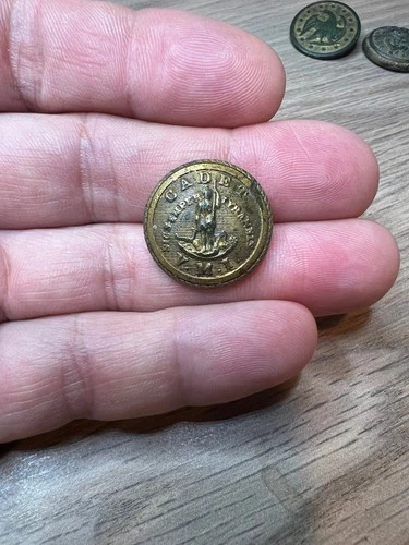 Dug Civil War Virginia Military Institute Coat Button With Killer Gold