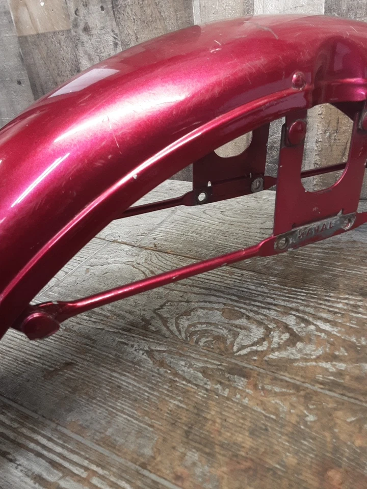 Harley Davidson Sportster Shovelhead Ironhead Hugger Front Wheel Fender Red/Pink - Image 2 of 4