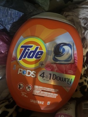Downy Large Orange Laundry Detergent Pod Container for Storage and Organization