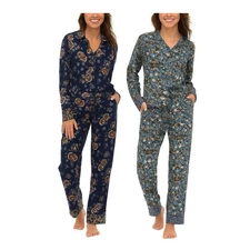 Vera Bradley Women's Notch Collar pajama PJ sets (Various Colors & Sizes)