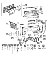 Genuine Mopar Taillamp Bezel Left 68443265AB