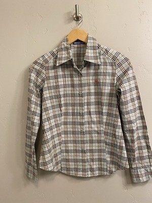 BURBERRY London Blue Label Women's Size XS/Small Blue Plaid Fitted