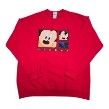 Vintage 90s Walt Disney Mickey Mouse Pullover Sweatshirt Large