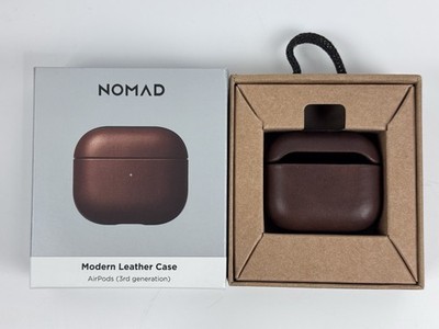 Nomad Horween Leather Case for AirPods 3rd Generation (Not Pro)   Rustic Brown