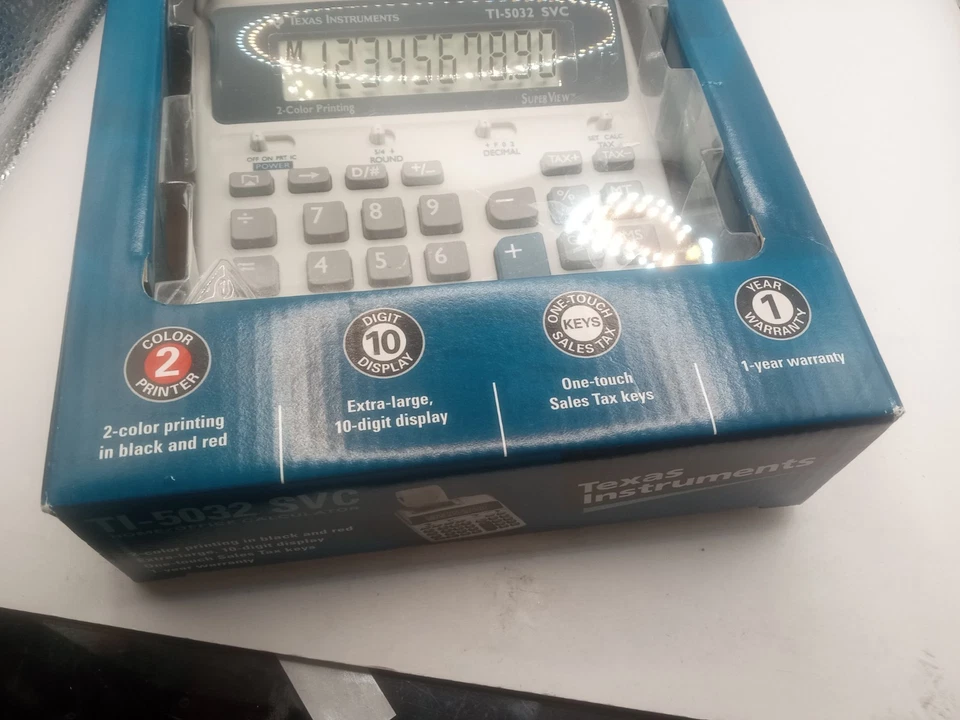 Texas Instruments Model TI-5032 Printing Calculator 10 Digit Superview - Image 4 of 4