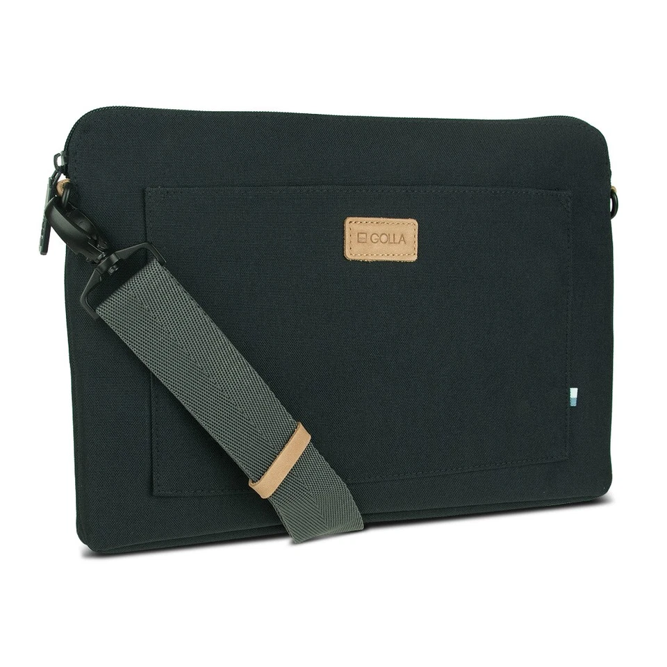 Funda delgada con cremallera abierta y bolsillo GOLLA Sirus 12" para tableta portátil - carbón Foto 2 de 4