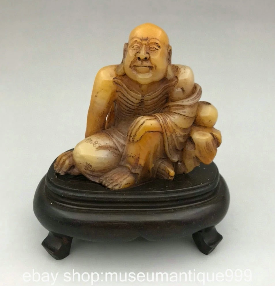 中国古董佛像和寿山石主雕像| eBay