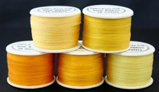 NEW 50M 4MM PURE SILK EMBROIDERY RIBBON YELLOW SUNFLOWE