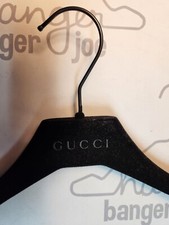 GUCCI 14 1/4-15" DRESS SHIRT BLACK VELVET FELT HANGERS SET 15