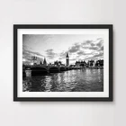 BLACK WHITE LONDON PHOTO ART PRINT Poster City Landscape Wall Picture A4 A3 A2