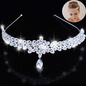 Crystal-Wedding-Prom-Crown-Rhinestone-Hair-Jewelry-Headband-Bridal-Veil-Tiara