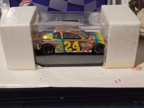 1998 JEFF GORDON 1:24 ACTION #24 24K GOLD CHROME 3X TIME CHAMPION NEVER OPEN - Picture 3 of 10