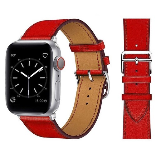 Bracelet Cuir pour Apple Watch 1/2/3/4/5/6/SE/7/8/Ultra 38/40/41/42/44/45/49 mm - Picture 1 of 1