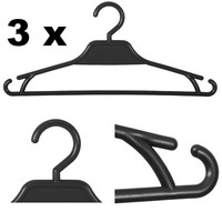 3 GarderobenbüGel KleiderbüGel Kunststoff Schwarz Kinderkleidung B 31 Cm