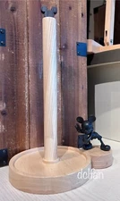 2025 Disney Parks Home Collection Mickey Mouse Icon Wood Paper Towel Holder NEW