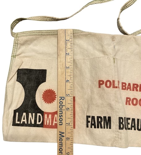 Vintage Hardware Store Nail Apron LANDMARK Farm Bureau Ad Canvas Carpenters - Picture 3 of 6
