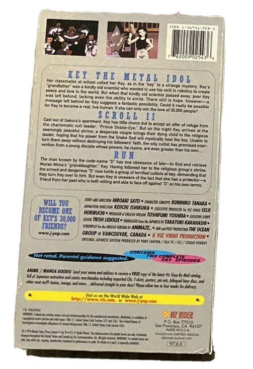 Key The Metal Idol Believing Vol. 3 Subbed VHS | eBay