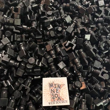 (100) K’NEX / Knex Black Rod End Connectors – Standard Parts