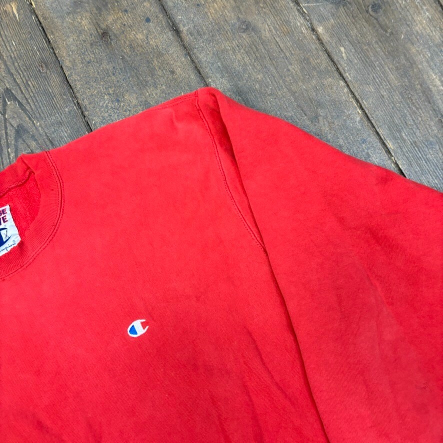 Champion Sweatshirt Y2K Reverse Weave Pull Over Jumper, Red, Mens XL image 4