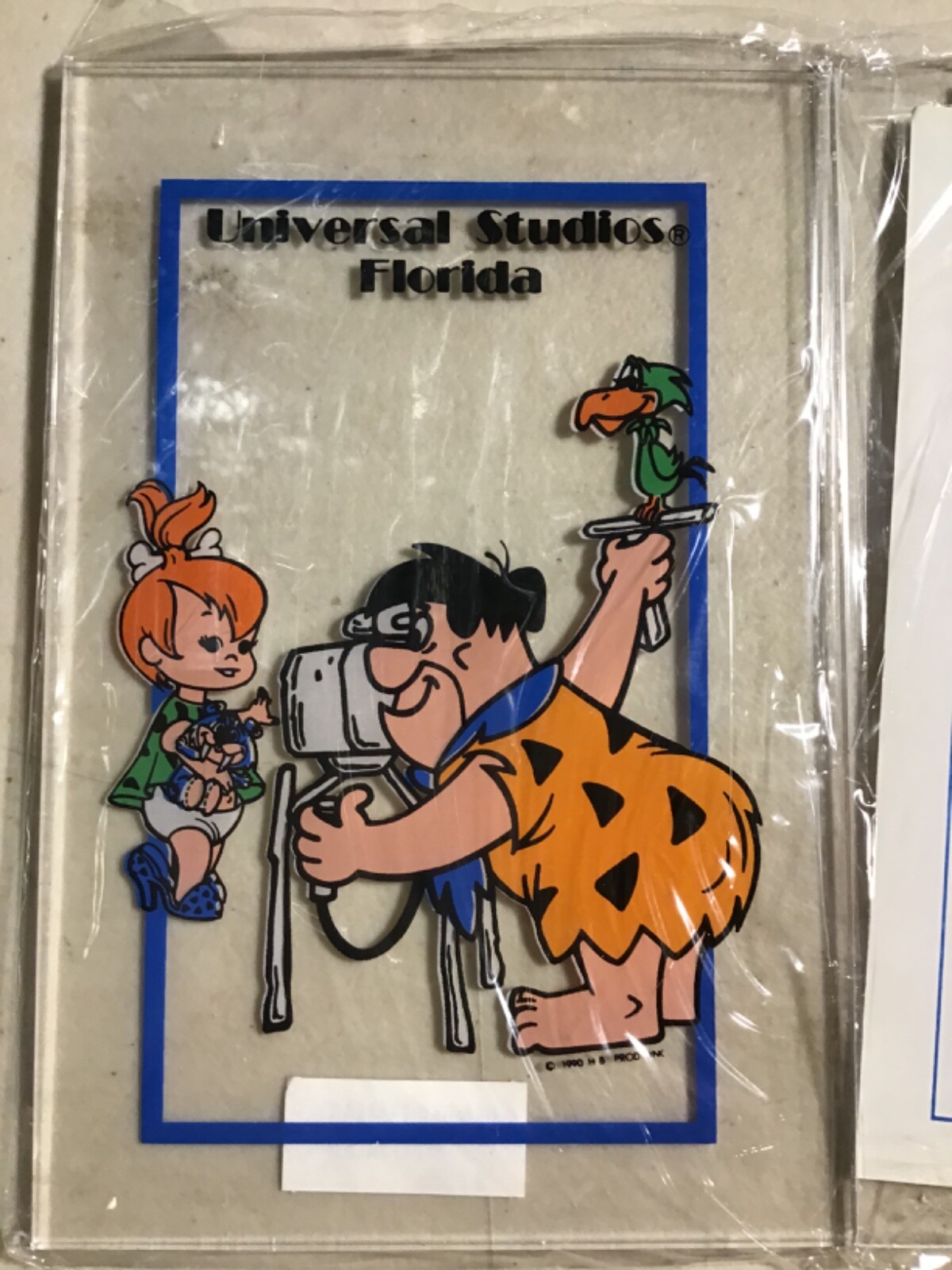 Vintage 1990 Flintstones Universal Studios Orlando Florida Photo Holder