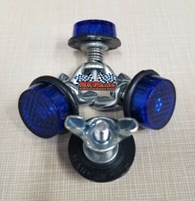 Blue Tag Bolt Reflectors Motorcycle License Plate Bolts - Set Of 4