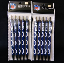 Football Team Indianapolis Colts NFL Licensed Lot 10 Pack Black Ink Click Pens