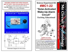 MC1-22 ** Mr Circuit Science ** Experiment Kit  -SOLAR-ACTIVATED WAKE-UP ALARM