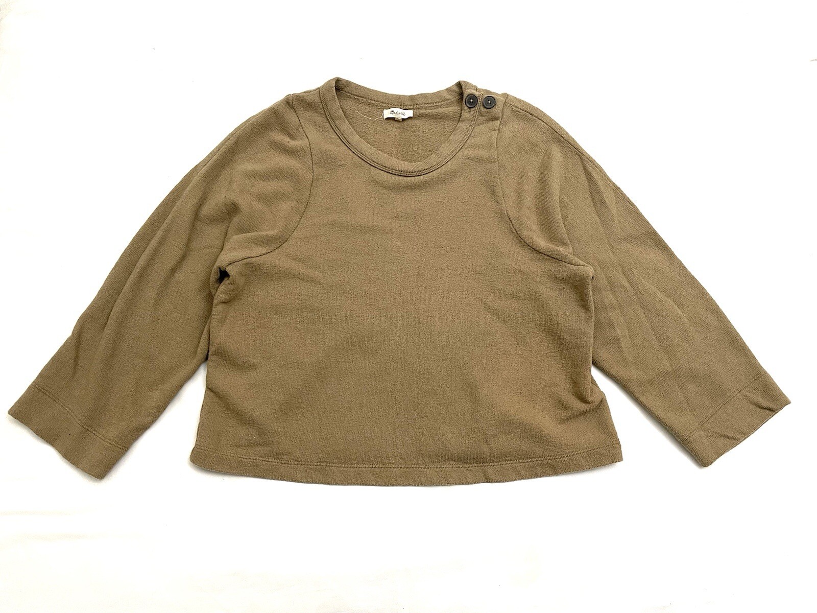 Madewell Shoulder-Button Elbow-Patch Top Women's … - image 1