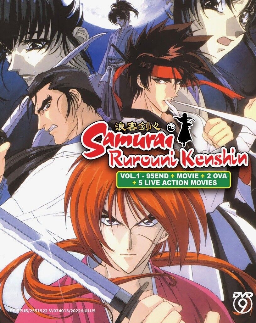 DVD Samurai Rurouni Kenshin Vol 1-95 + Movie +2 OVA +3 Live Action Movie  Eng Sub