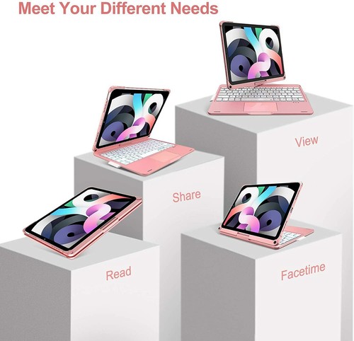 Funda protectora con teclado giratorio retroiluminado para iPad Pro 11 4ta/3a/2a/1a generación Air 4/5a - Imagen 24 de 43