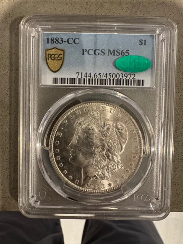 1883 cc & 1884 cc Morgan Silver Dollars PCGS MS65 CAC ..(2) nice coins!