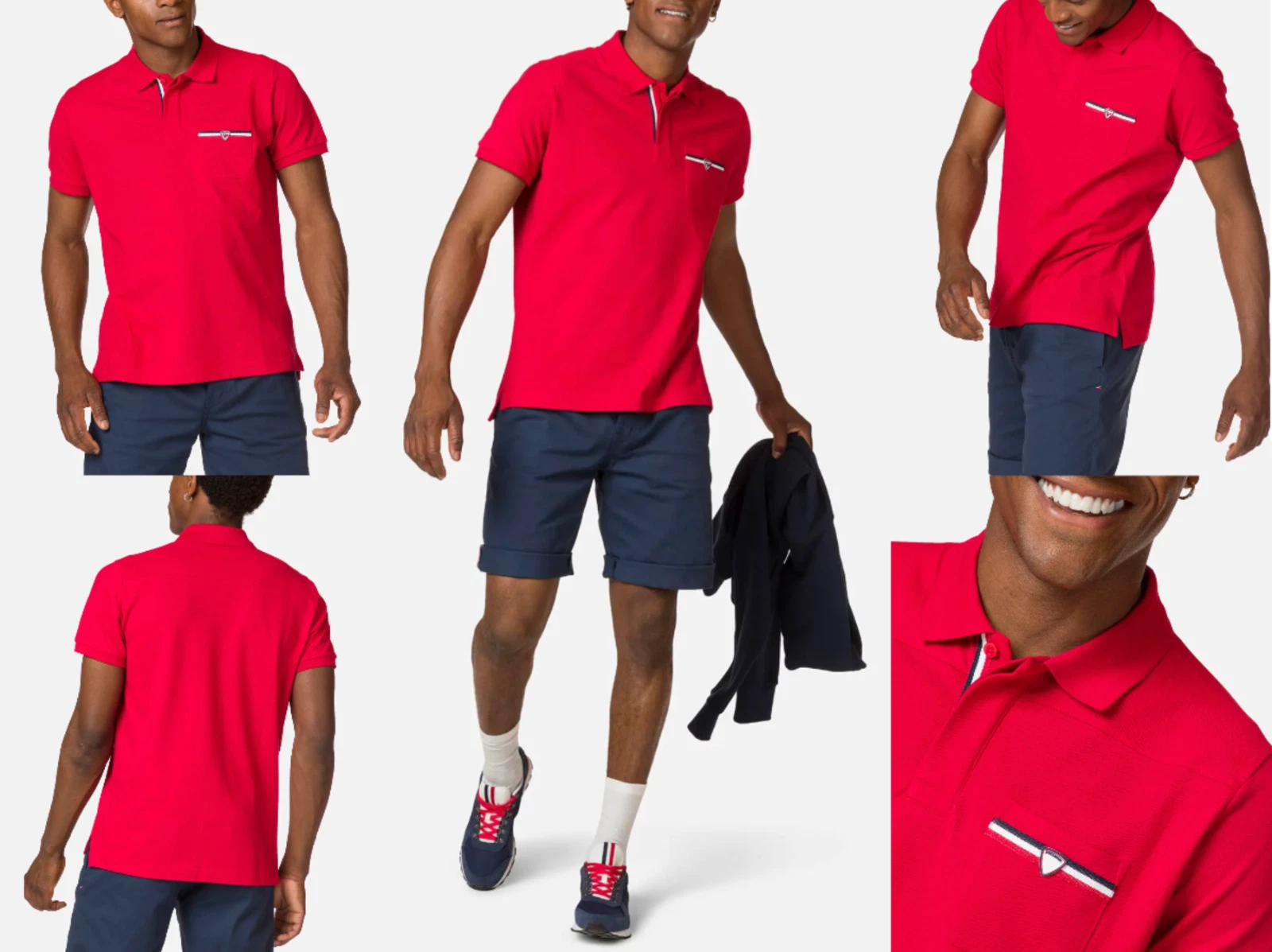 Rossignol Polo Shirt Pocket Polo Shirt T-Shirt Ski Alpine Heritage Tee New M