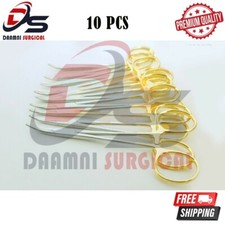 10PCS Pinza Zanzariera Curva Mezza Dorata Manico Staffato Morsetto Termostato Chirurgico