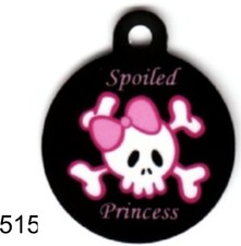 Pet Tags Personalized Pet ID tag for Dog and Cat ROUND Tags Spoiled princess