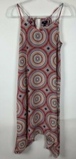 Gap Factory Dress Womens S Multicolor Circles Sleeveless Asymmetric Keyhole
