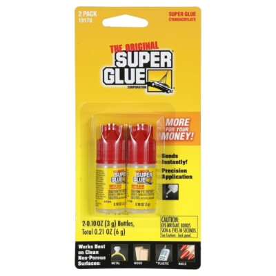 #ad NEW MULTI USE SUPER GLUE With Drip Spout The Original Bottles 2 Pack $8.95