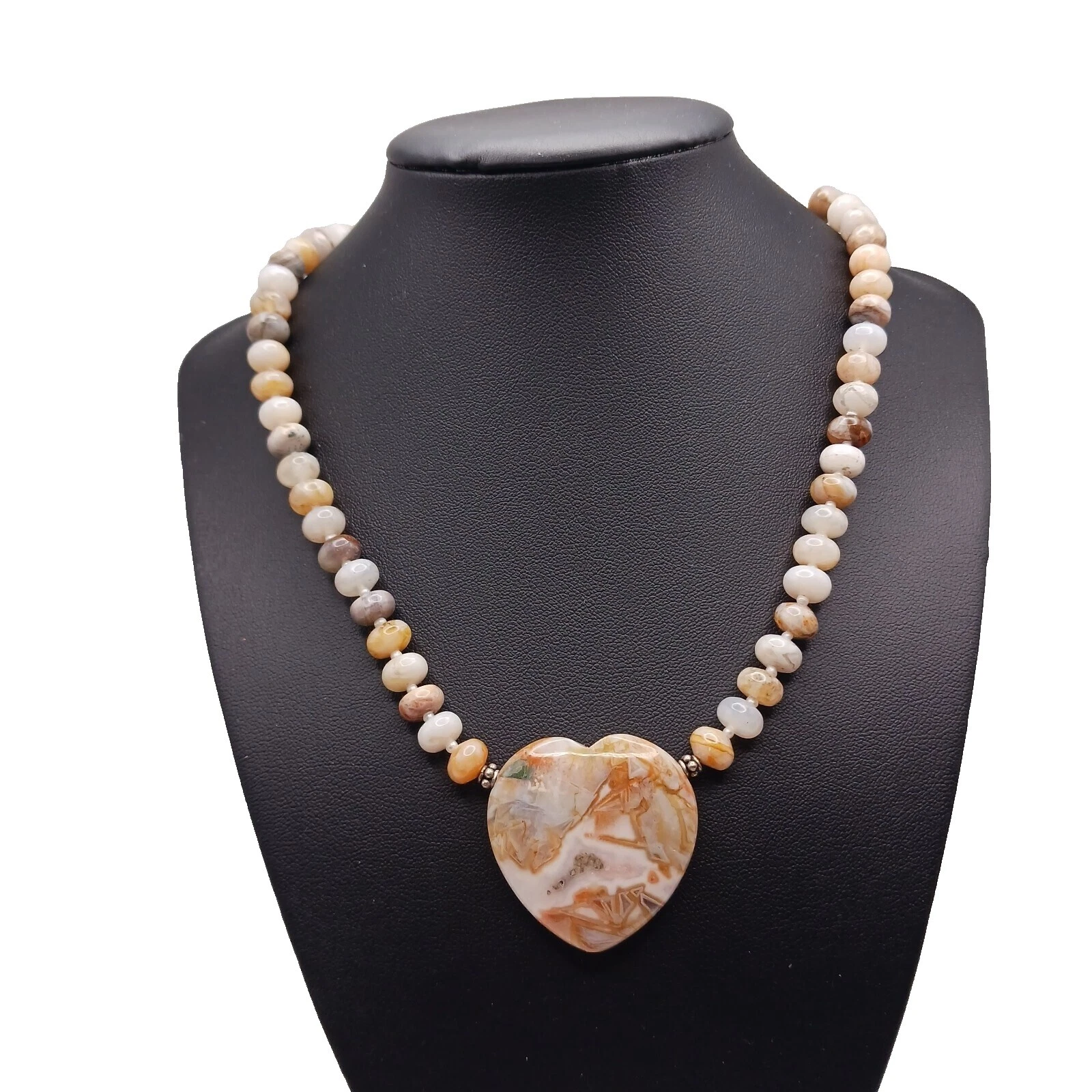 Piedra Ágata Marrón Moda Collares y Colgantes